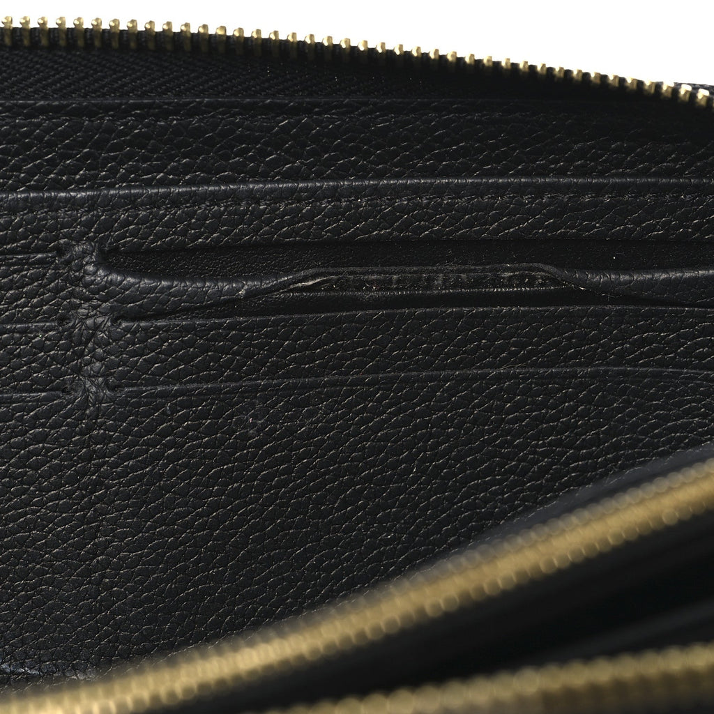 Empreinte Monogram Giant Zippy Wallet Black Beige