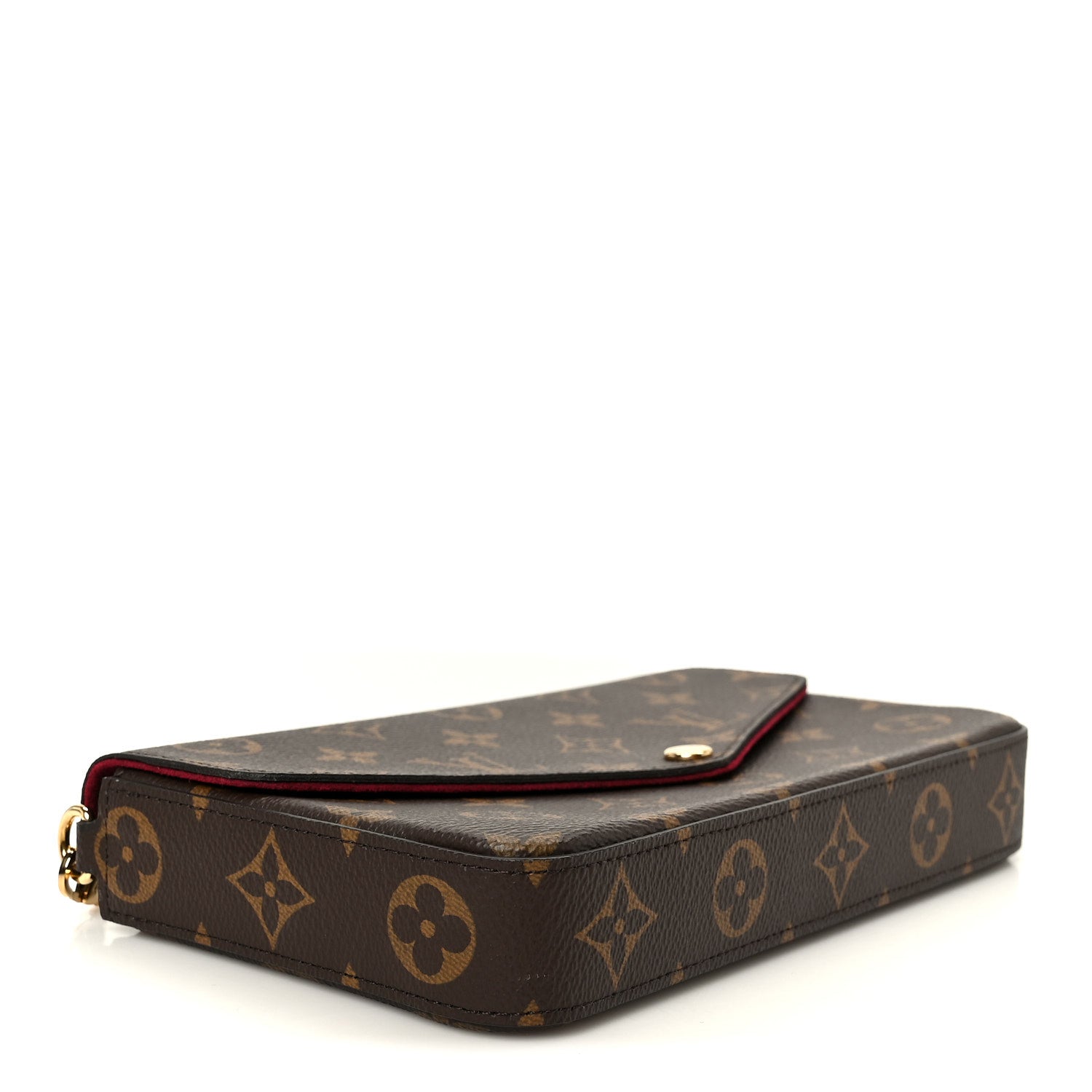 Monogram Pochette Felicie Chain Wallet Fuchsia