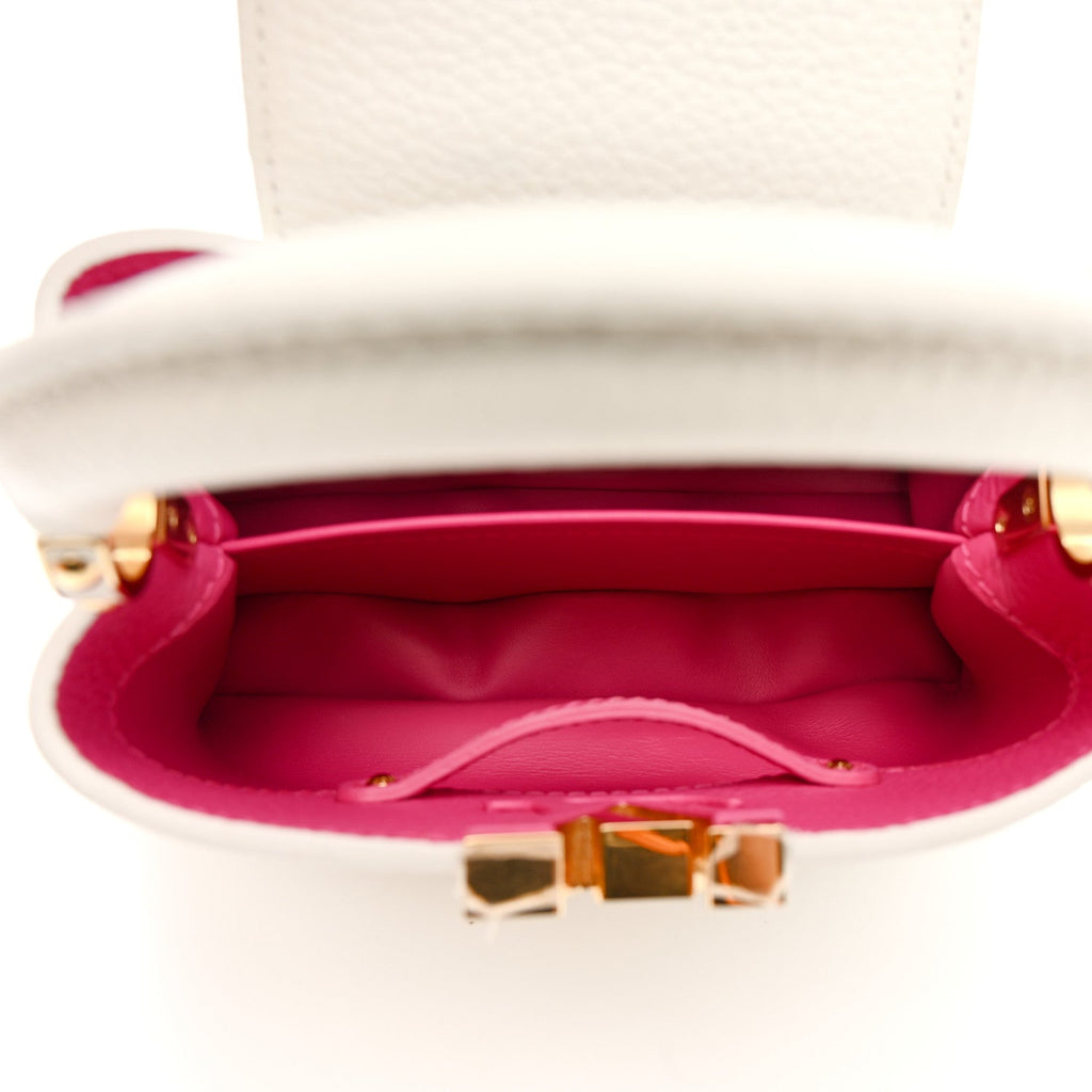 Taurillon Capucines Capushell Mini White