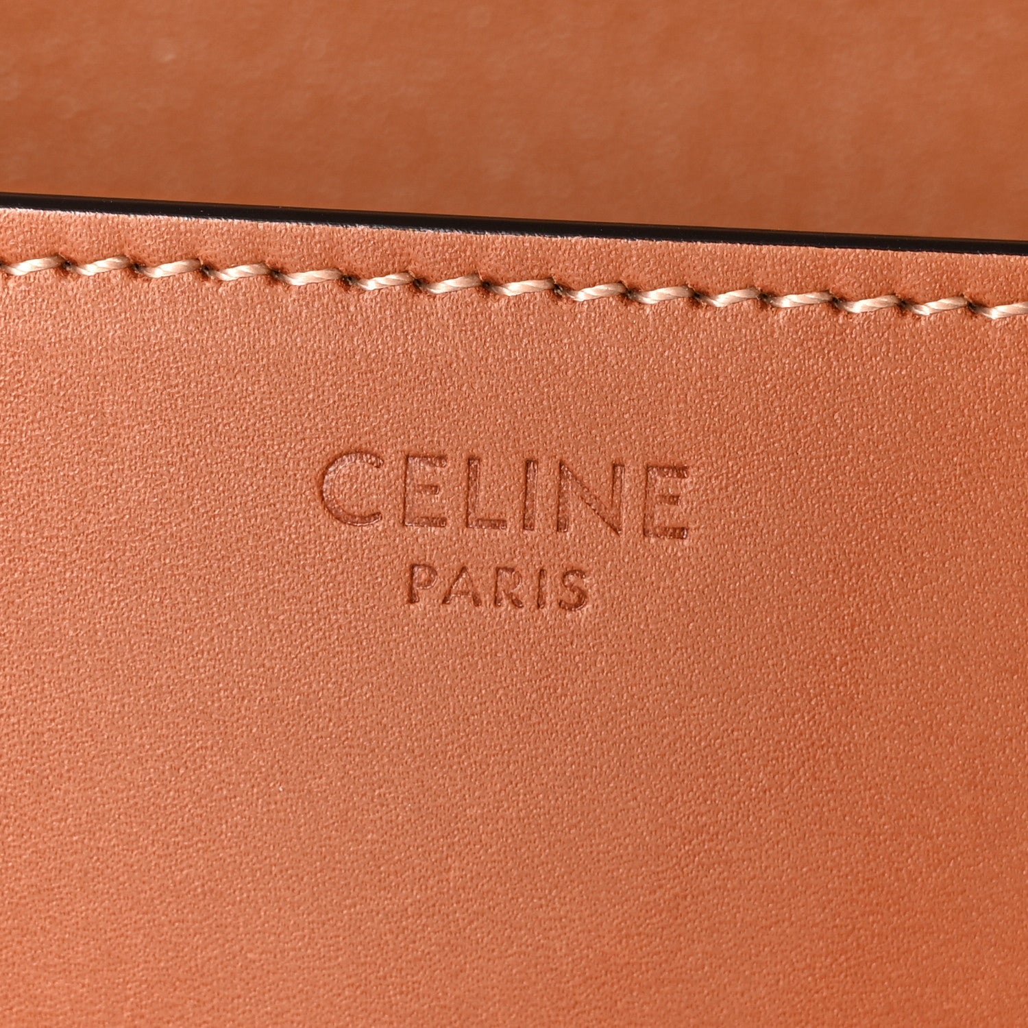 Natural Calfskin Triomphe Shoulder Bag Tan