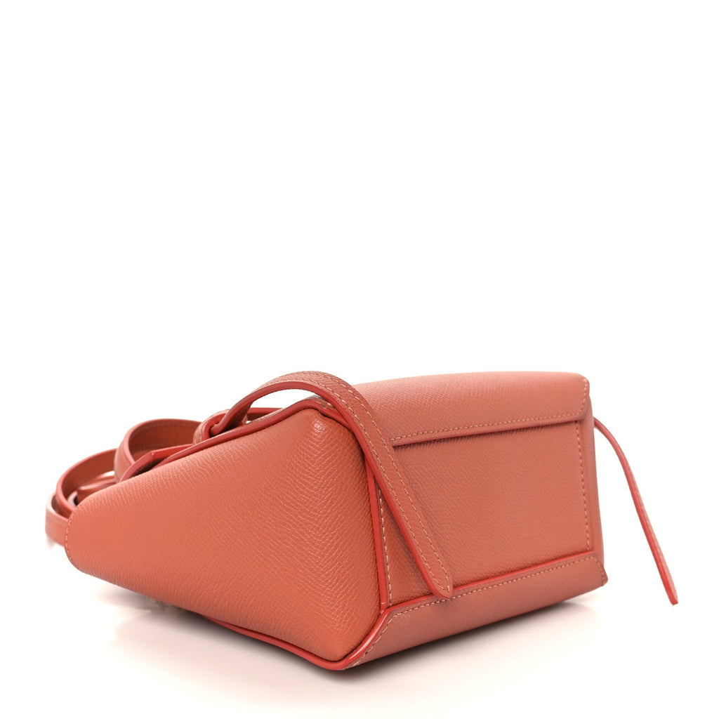Grained Calfskin Nano Belt Bag Terracotta