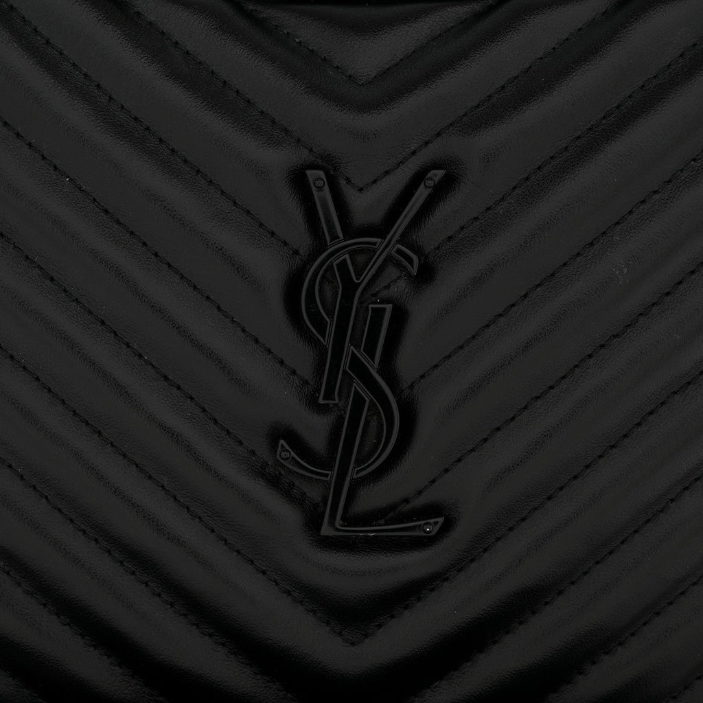 Calfskin Matelasse Monogram Monochrome Lou Camera Bag Black