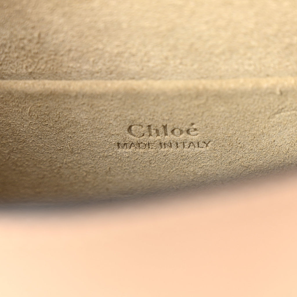 Calfskin Suede Small Nile Bracelet Bag Biscotti Beige