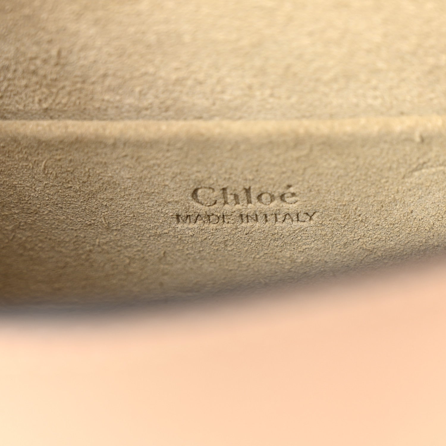 Calfskin Suede Small Nile Bracelet Bag Biscotti Beige