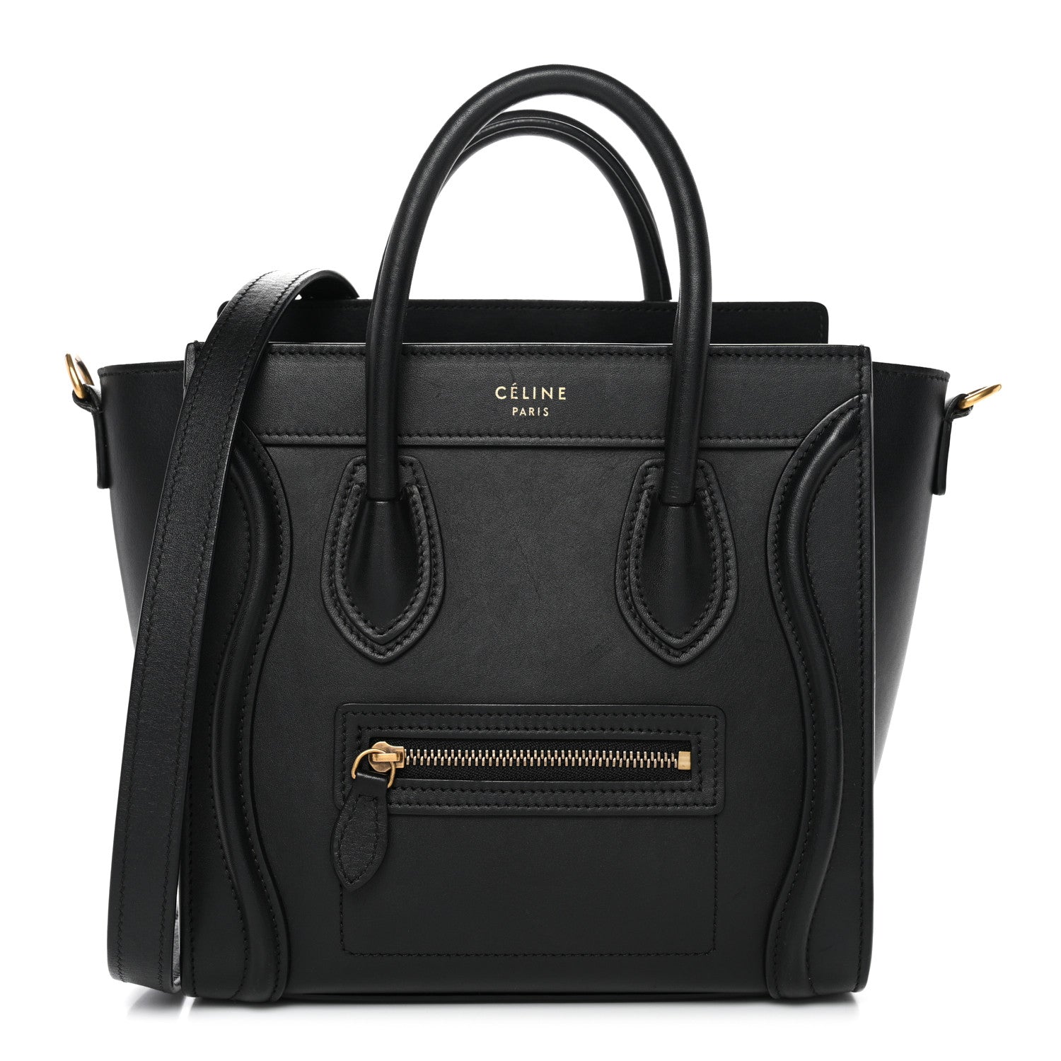 Smooth Calfskin Nano Luggage Black