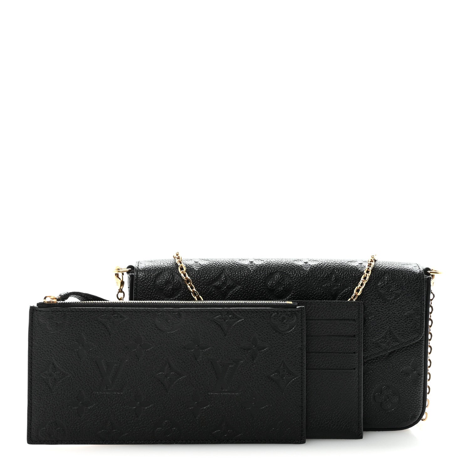 Empreinte Pochette Felicie Chain Wallet Black