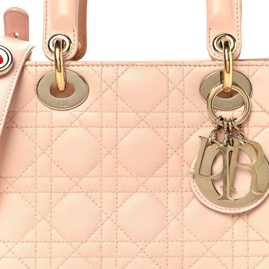 Lambskin Cannage Small My ABCDior Lady Dior Light Pink