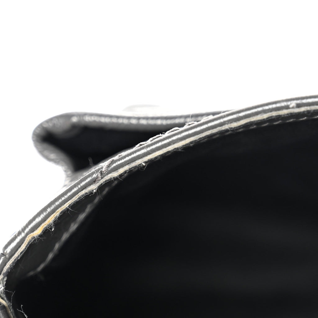 Crinkled Calfskin Matelasse Monogram Baby Niki Chain Satchel Storm