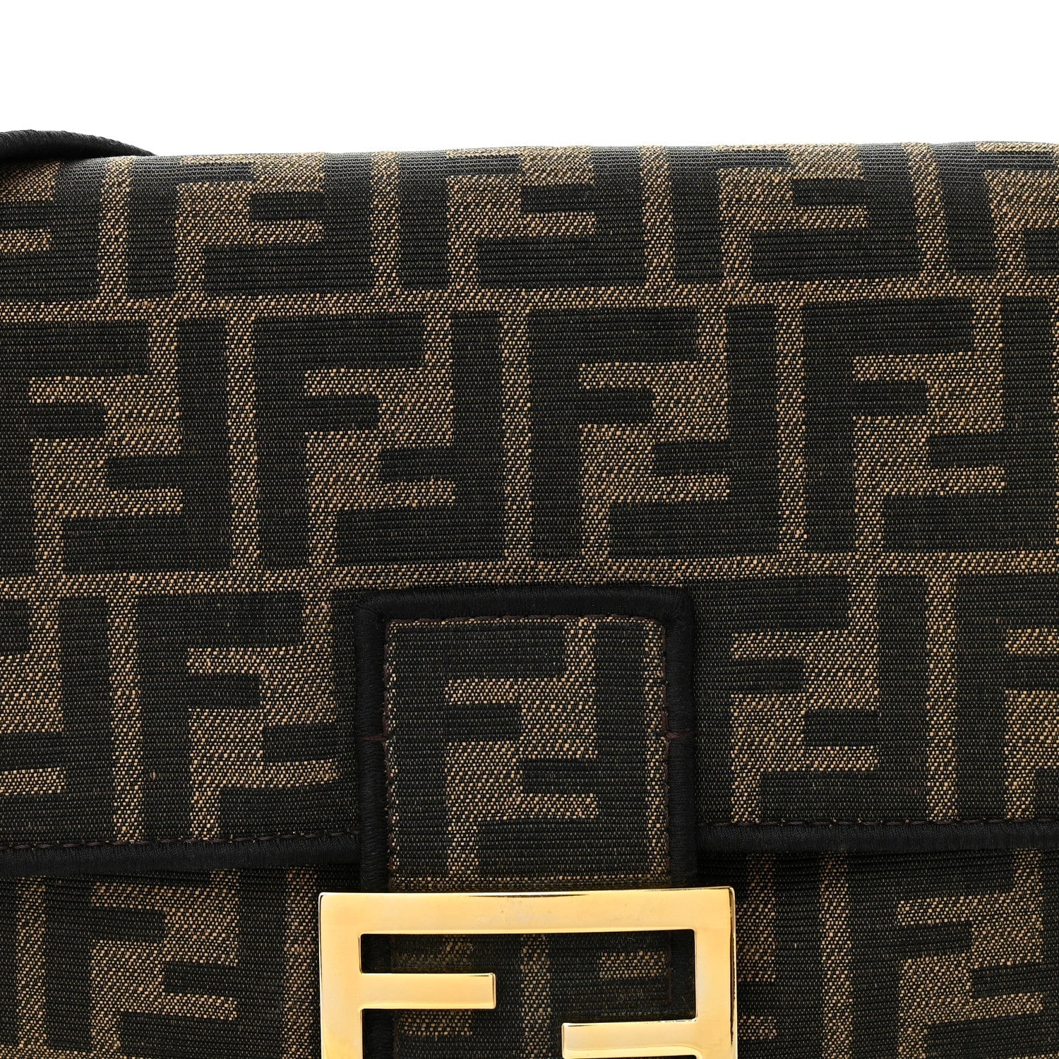 Fabric Jacquard FF 1974 Medium Baguette Tobacco Moro Black