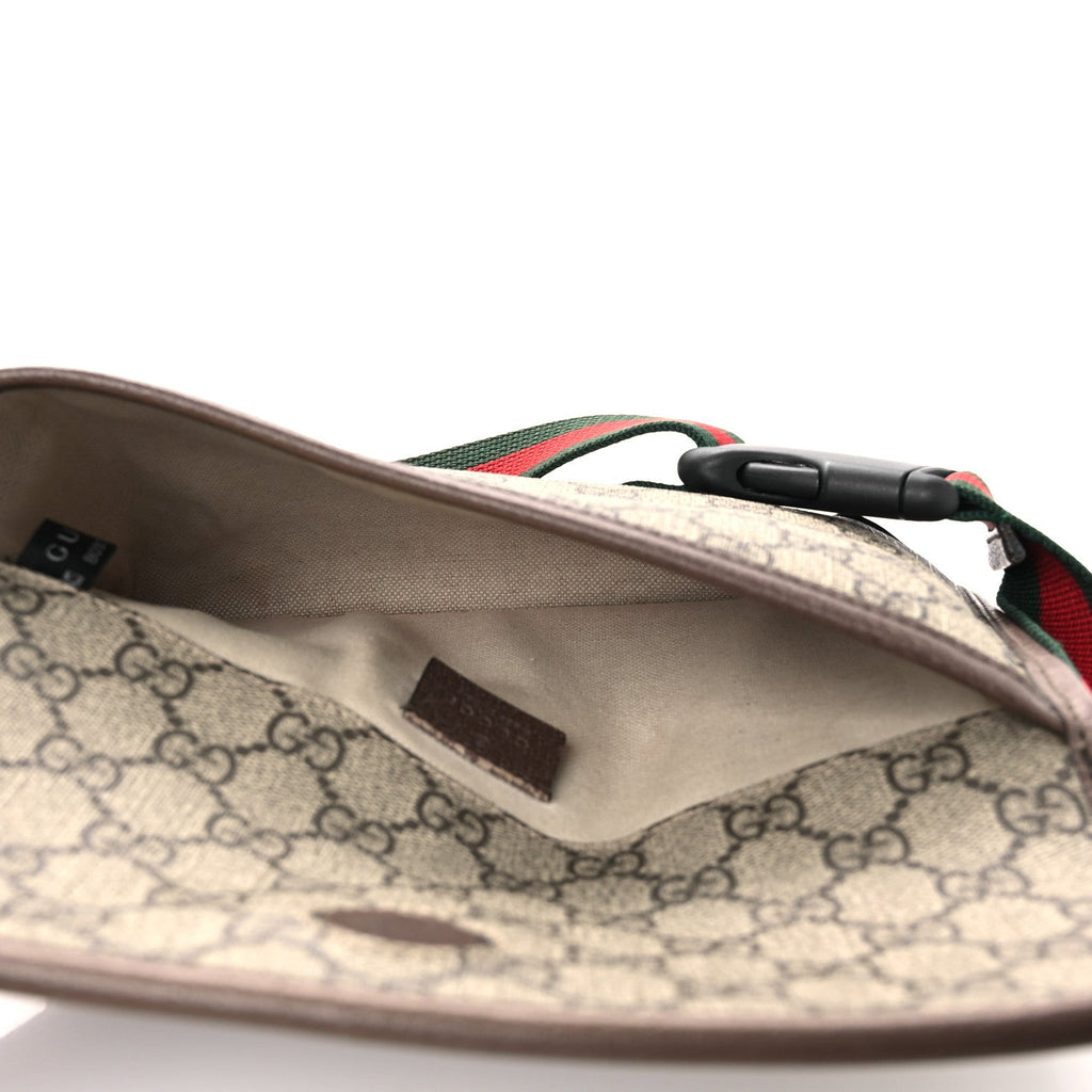 GG Supreme Monogram Neo Vintage Web Belt Bag Brown