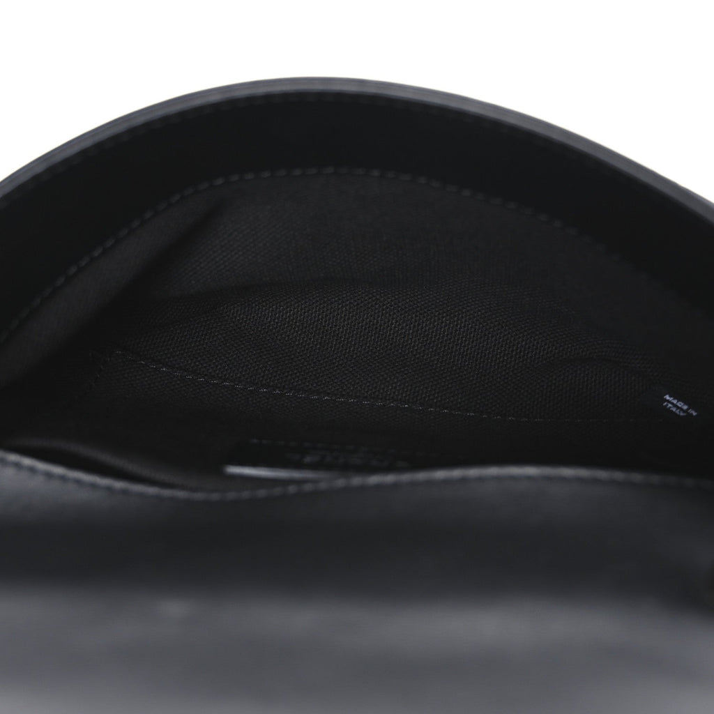 Calfskin Quilted CC Uniform Flap Belt Bag Black
