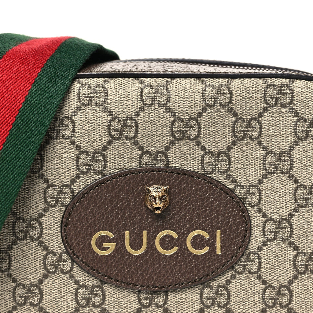GG Supreme Monogram Web Neo Vintage Shoulder Bag Beige New Acero Crop