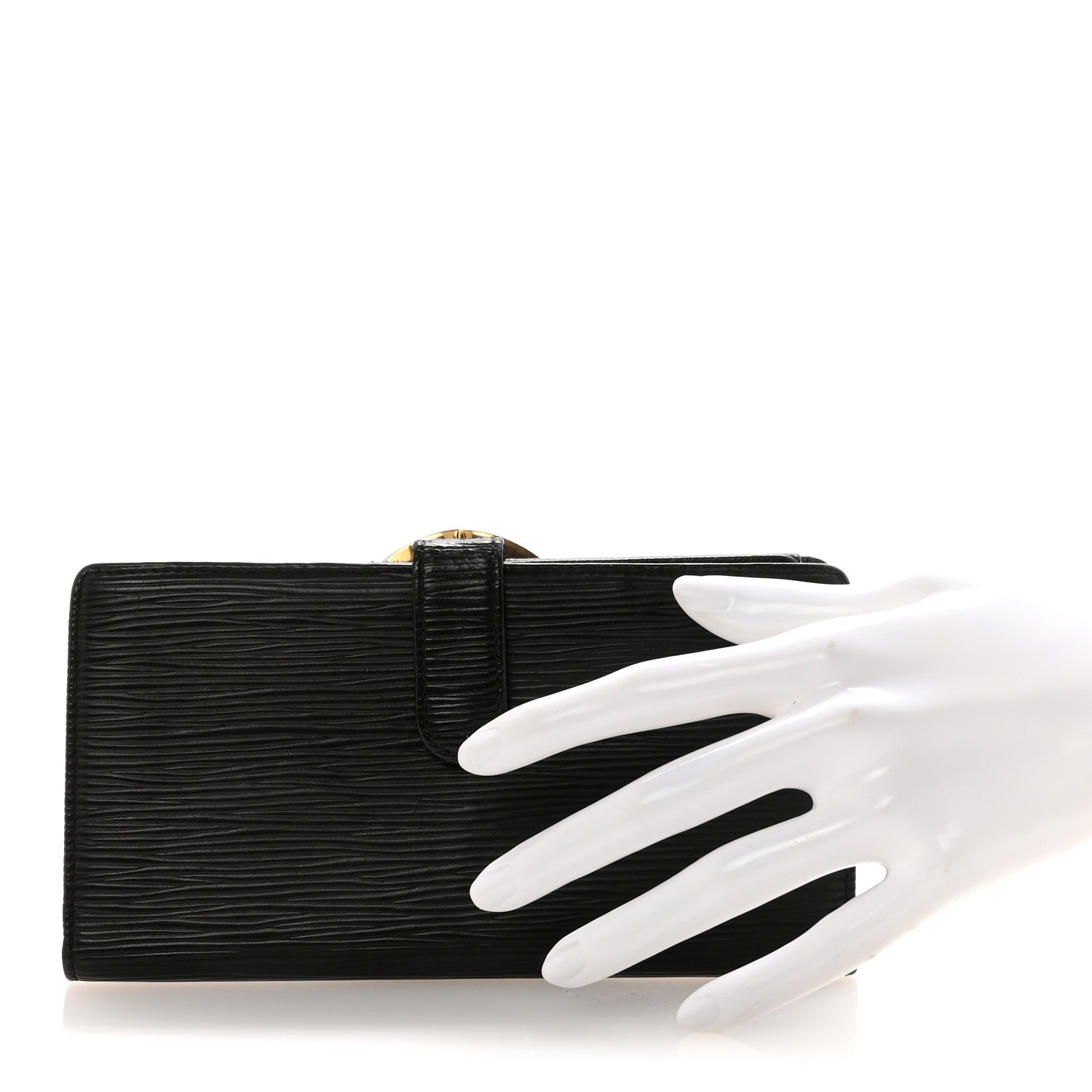 Epi Viennois Continental French Purse Wallet Black