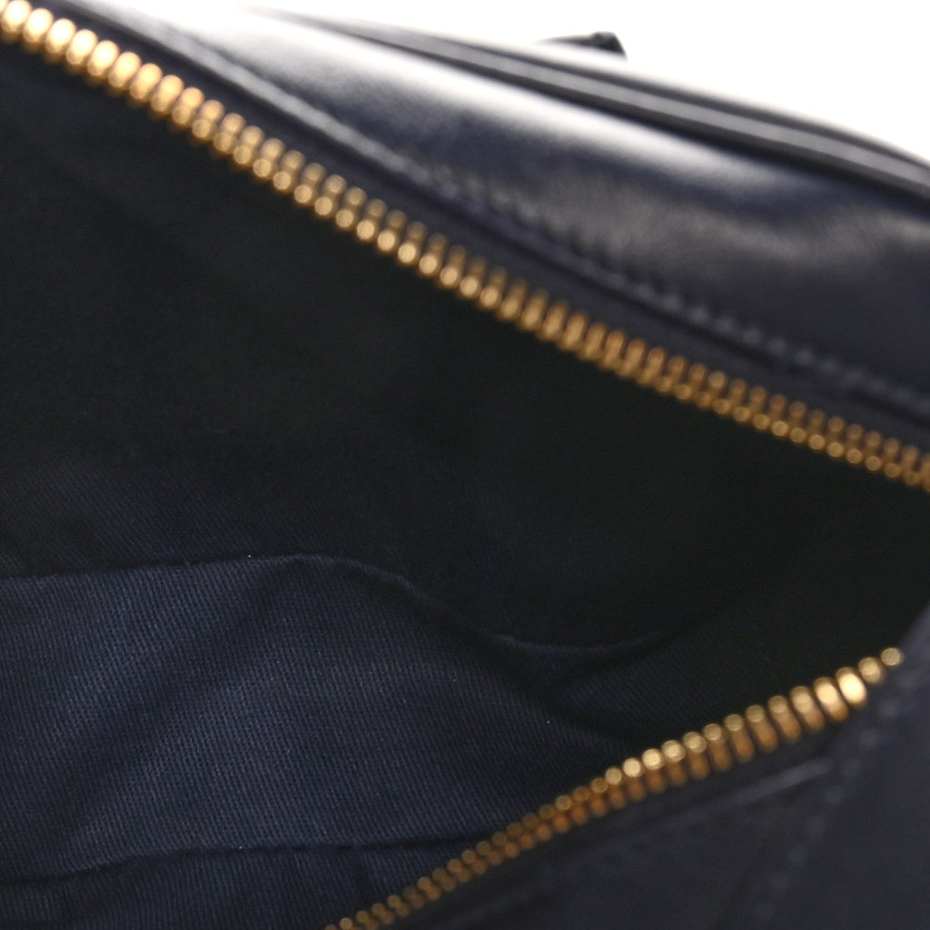 Calfskin Gancio Small Camera Case Navy