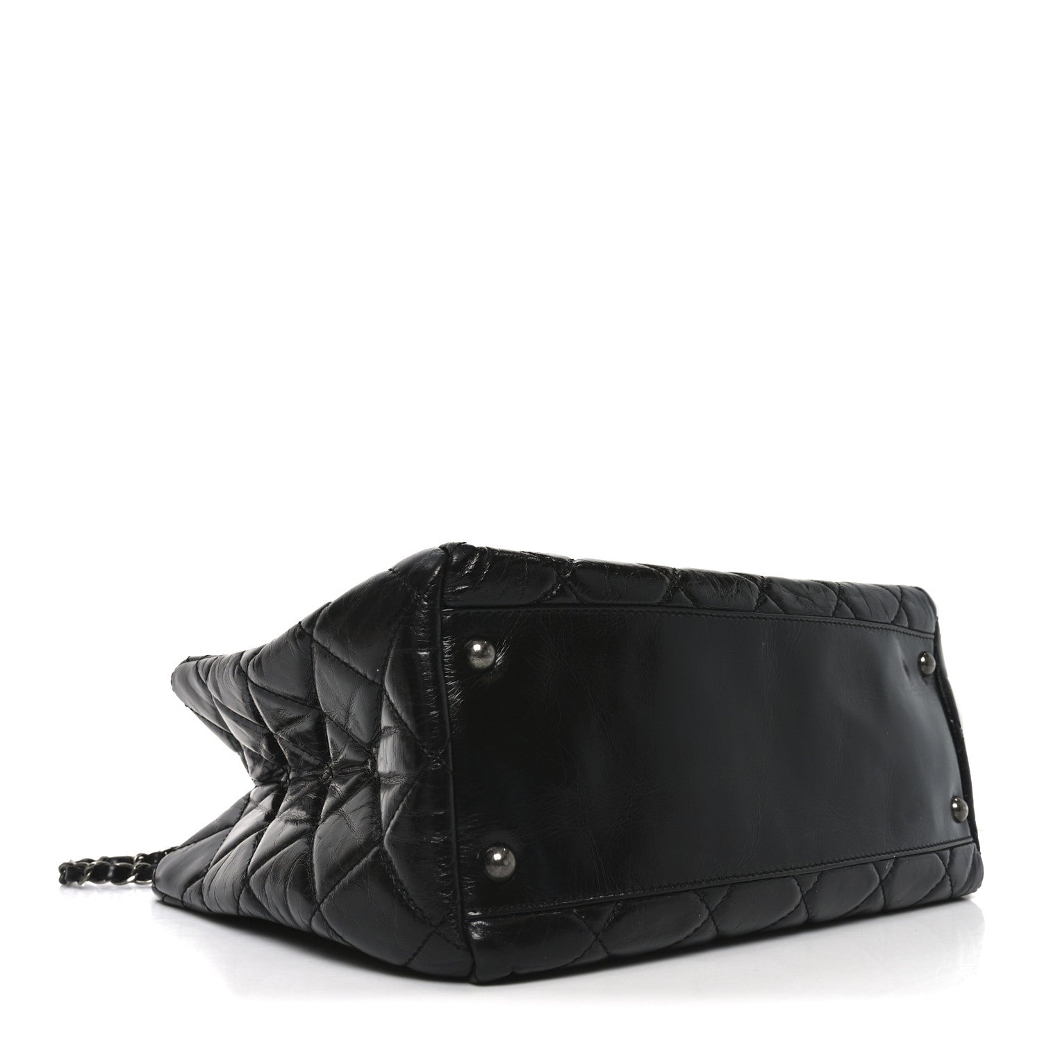 Calfskin Quilted Small Coco Soft Tote Black