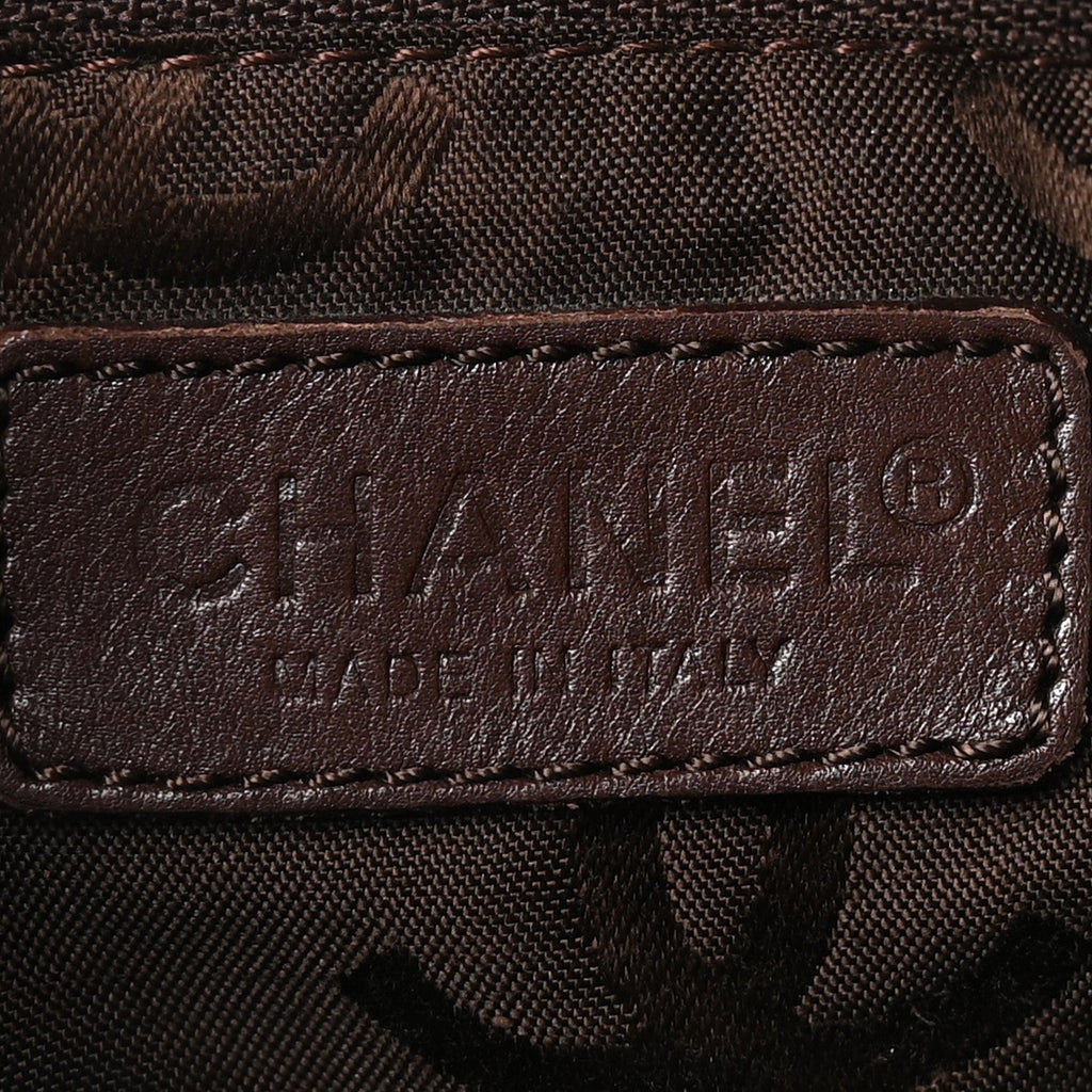 Calfskin Turnlock Shopper Tote Brown
