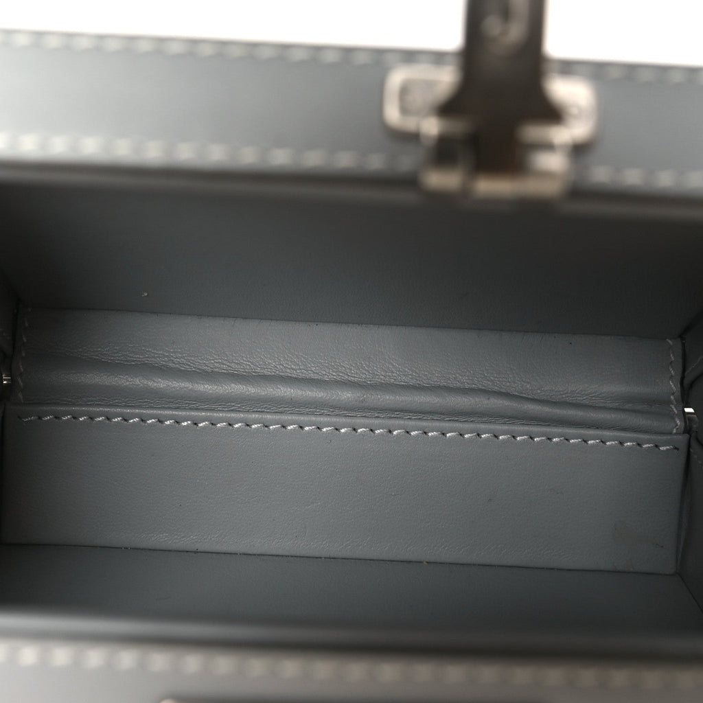 Coated Canvas CD Diamond Lock Mini Case  Gray