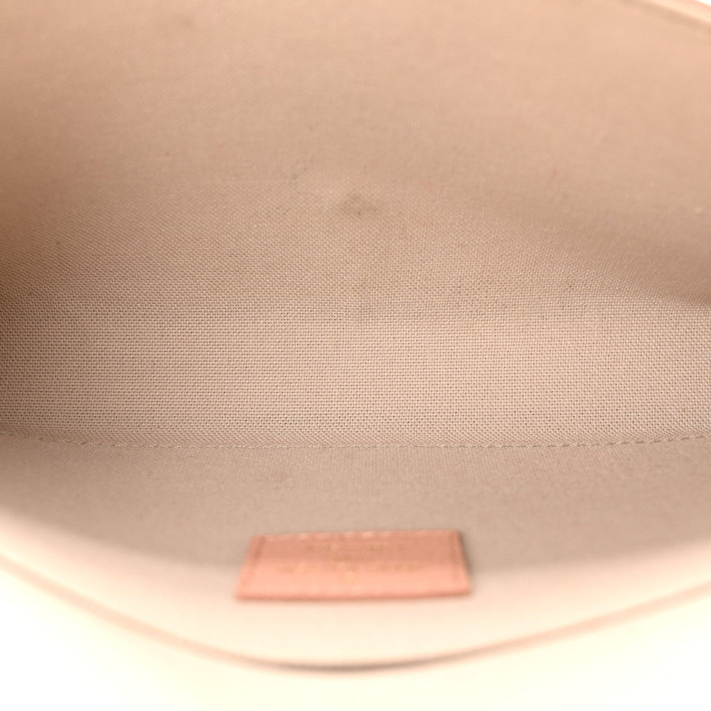 Empreinte Monogram Giant Felicie Pochette Chain Wallet Rose Trianon Creme