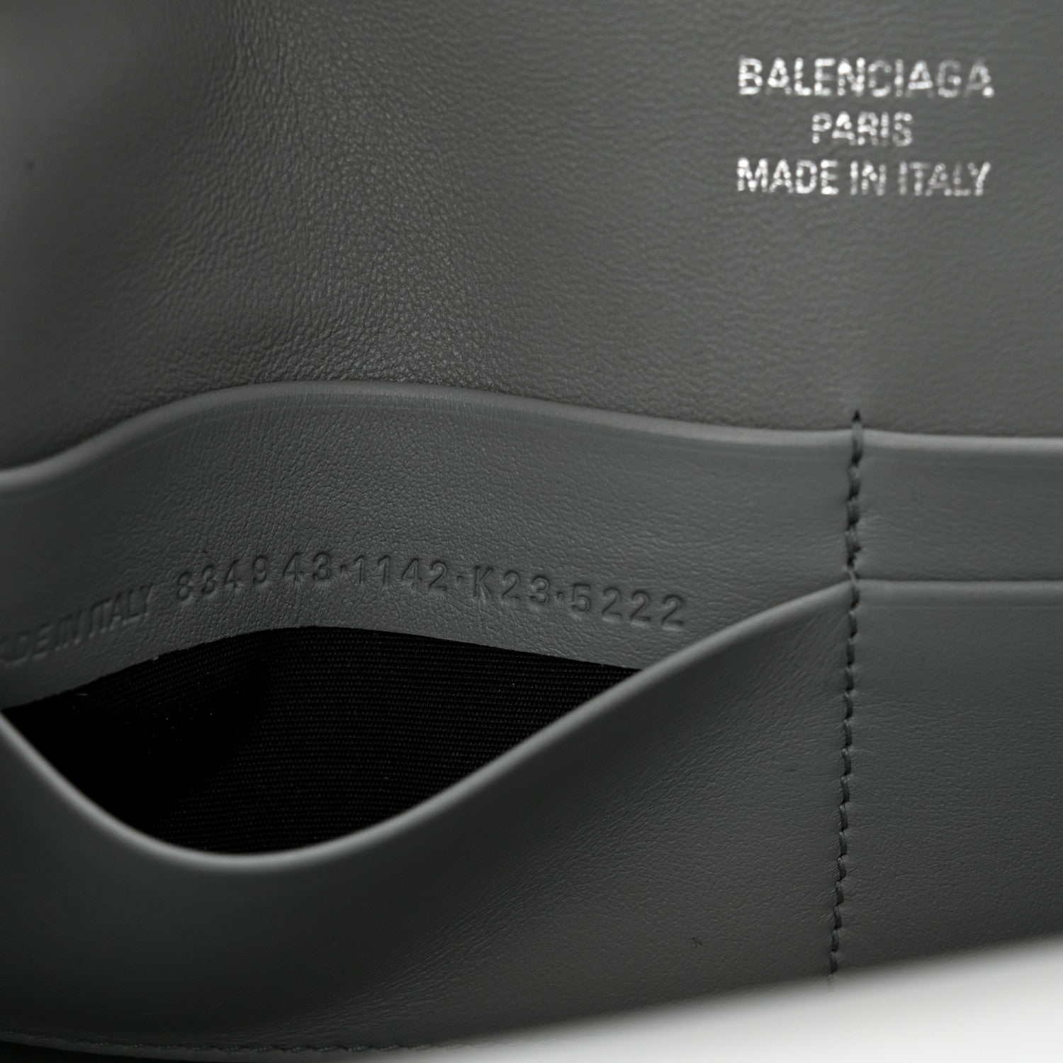 Smooth Calfskin Small Bel Air Clutch On Strap Cloud Grey