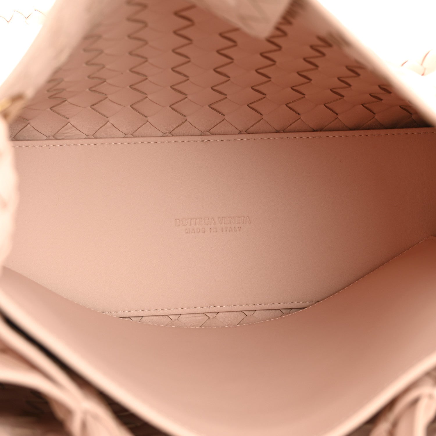 Nappa Intrecciato Medium Andiamo Shoulder Bag Lotus