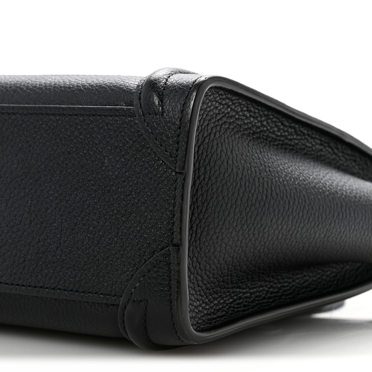 Drummed Calfskin Nano Luggage Black
