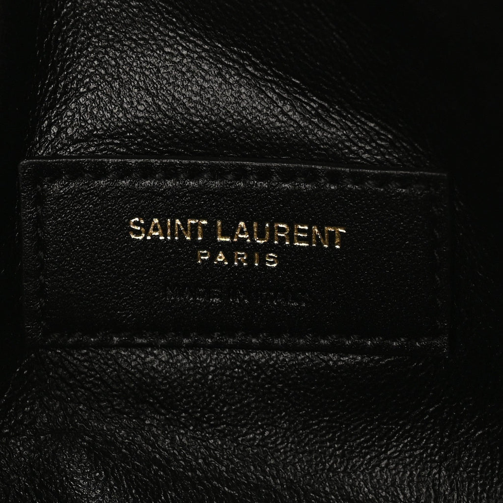 Lambskin Quilted Gaby Zipped Pouch Crema Soft