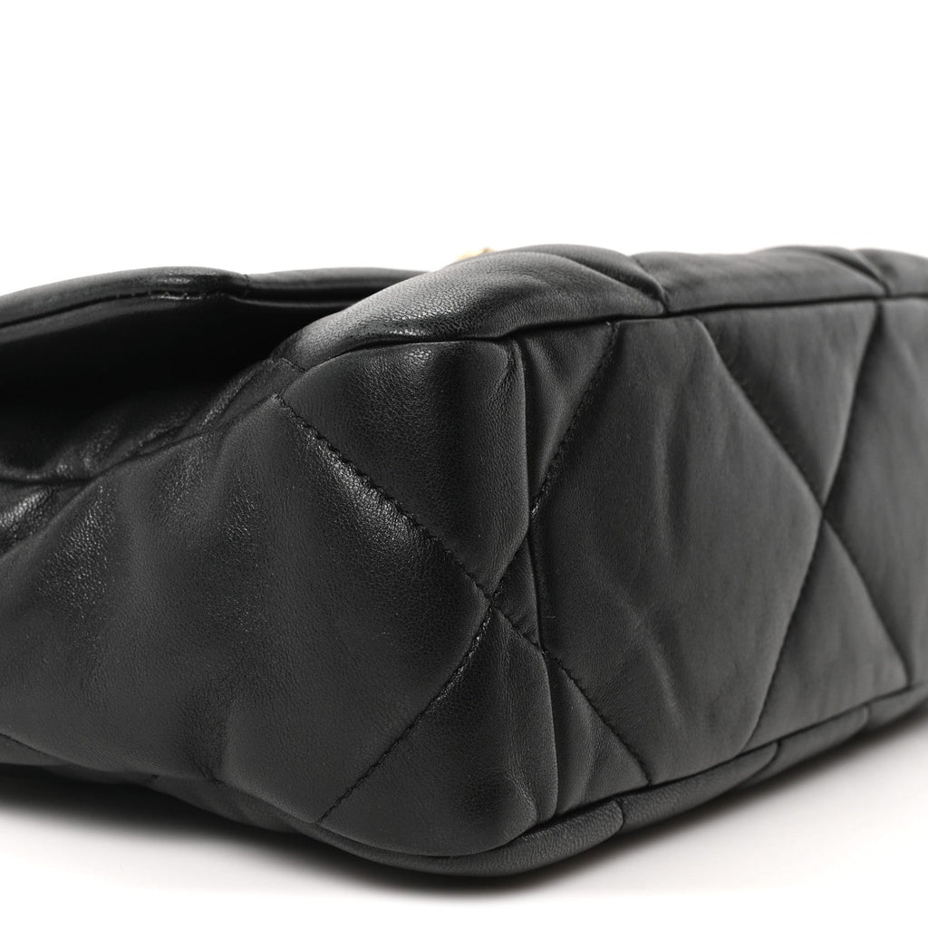 Lambskin Quilted Medium Chanel 19 Flap Black