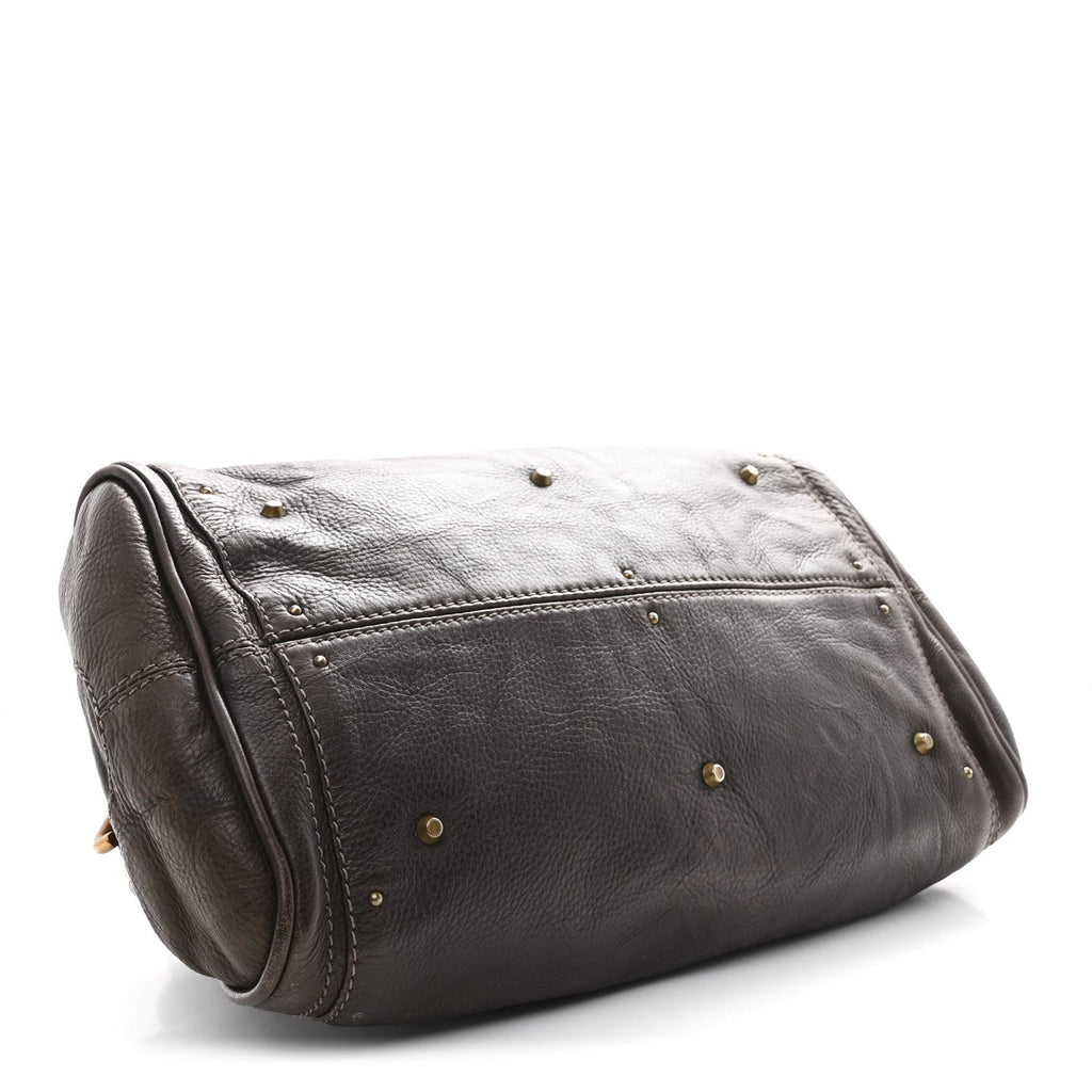 Calfskin Medium Paddington Satchel Chocolate