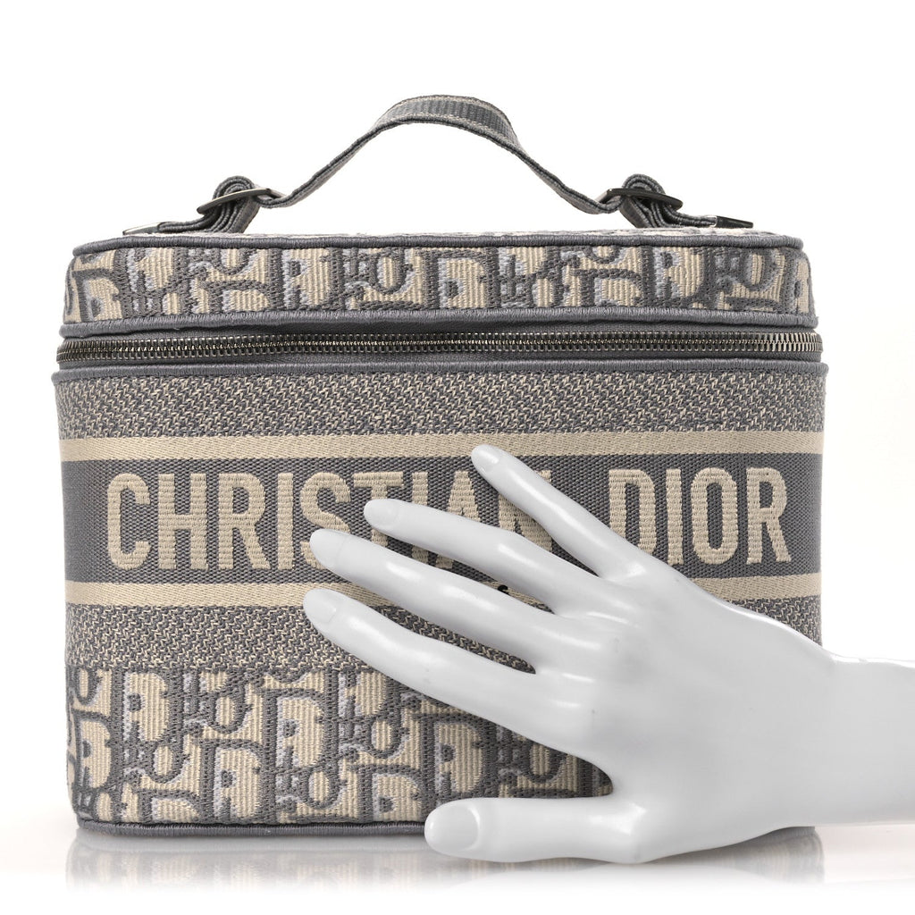 Oblique Diortravel Vanity Case Grey