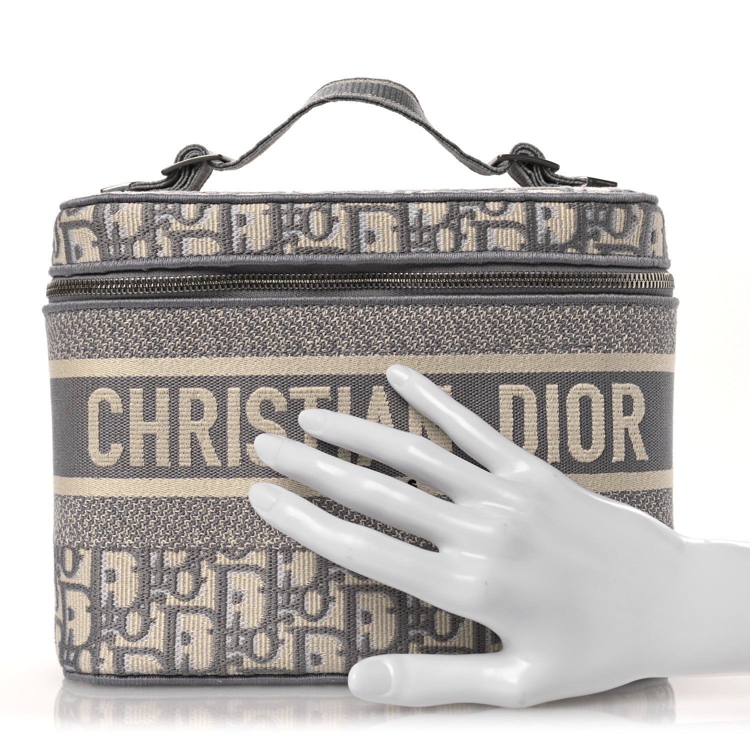 Oblique Diortravel Vanity Case Grey