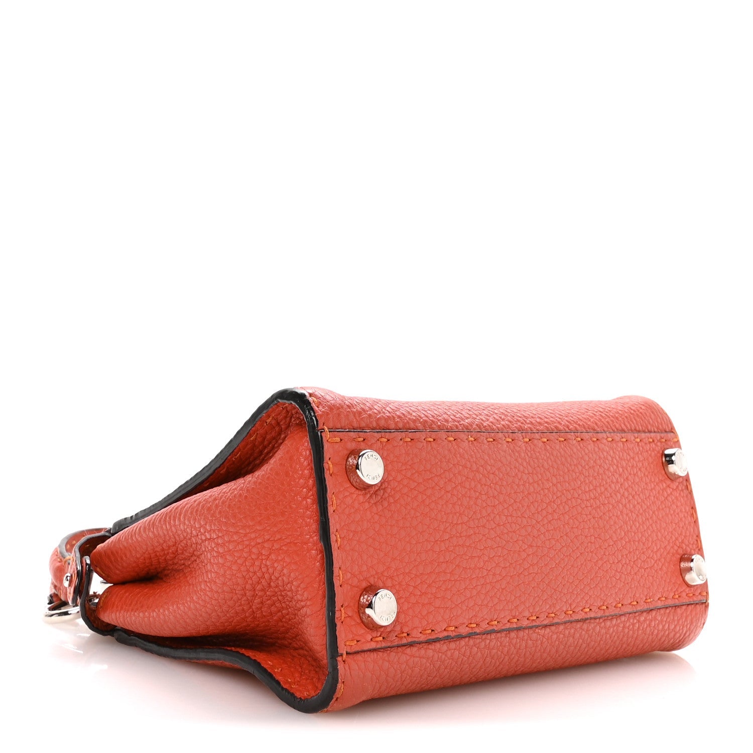 Cuoio Romano Selleria Mini Peekaboo Iconic Satchel Dark Orange