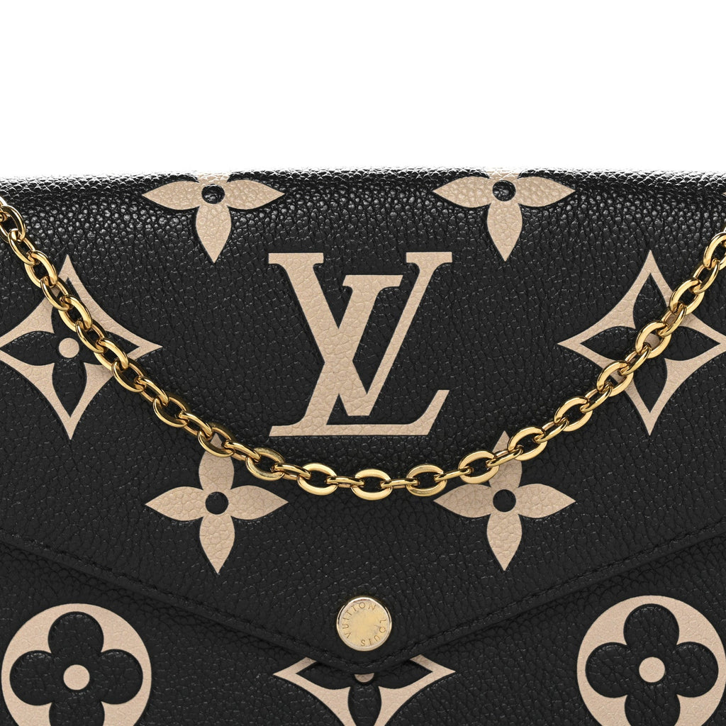 Empreinte Monogram Giant Felicie Pochette Black Beige