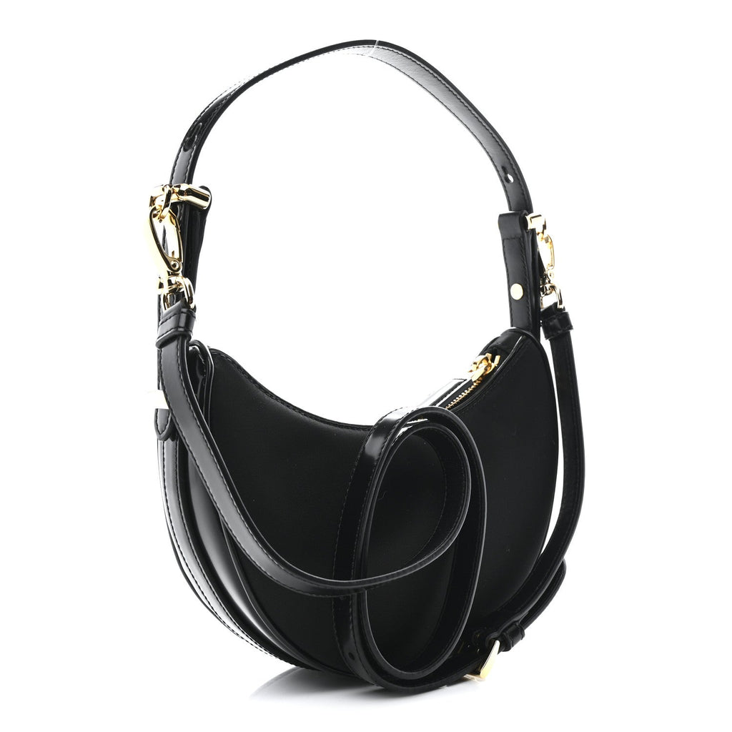 Re-Nylon Spazzolato Mini Arque Shoulder Bag Black