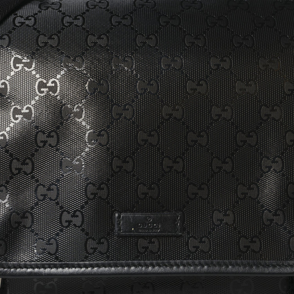 Imprime Monogram Medium Double Buckle Flap Messenger Bag Black