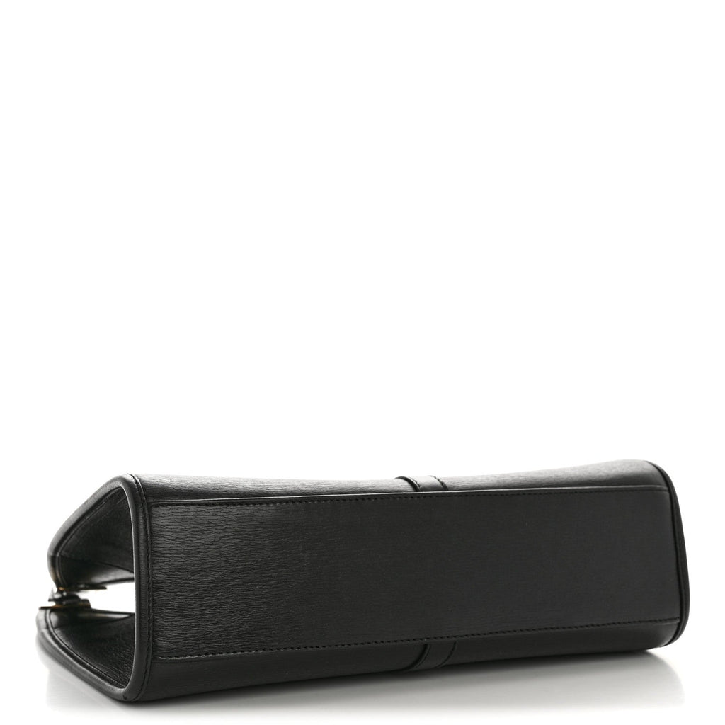 Calfskin Bardot Hobo Black