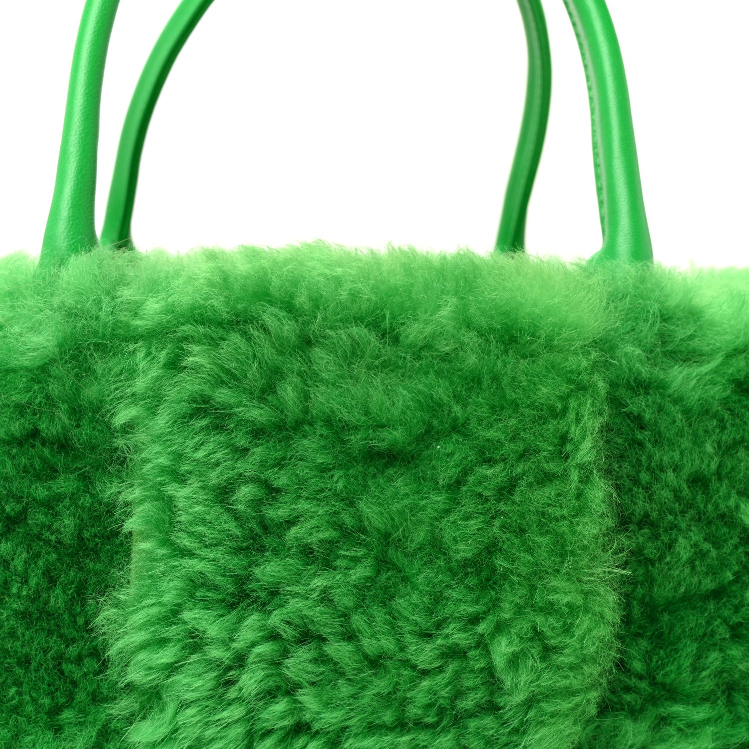Shearling Small Intrecciato Arco Tote Parakeet