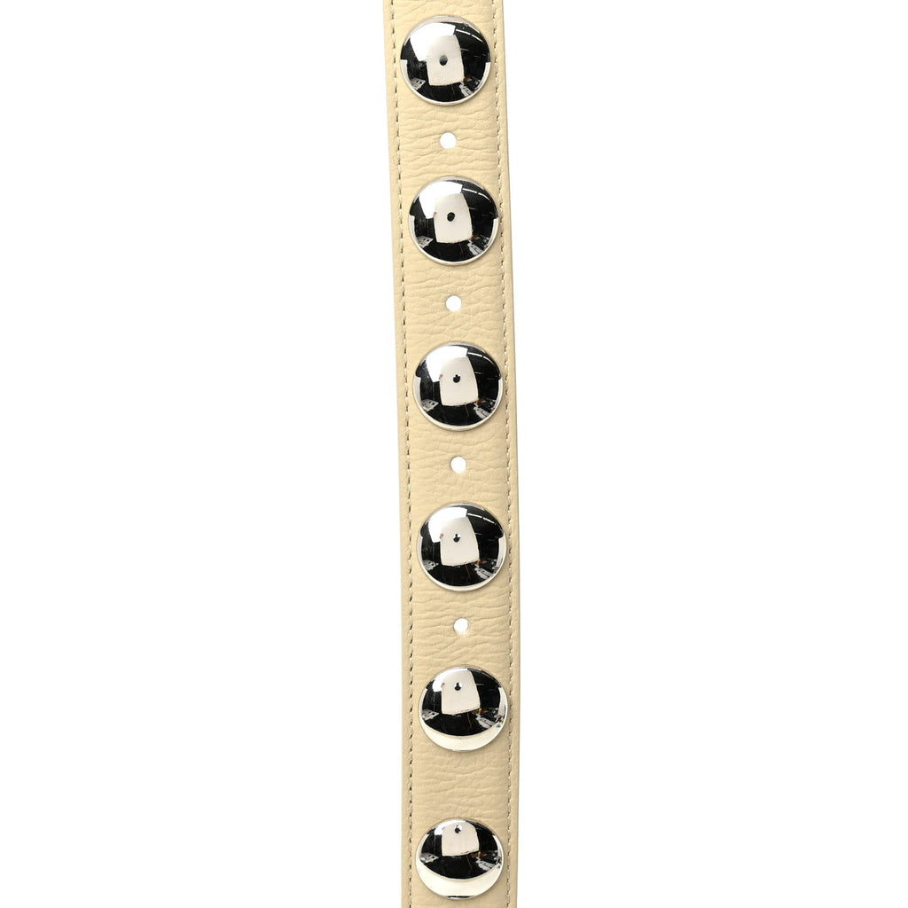Calfskin Studded Benny Belt 80 32 Dark Ivory