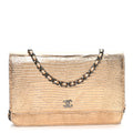 Metallic Lizard Wallet on Chain WOC Gold