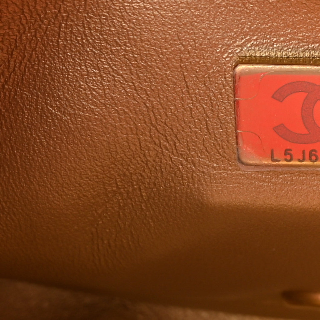 Lambskin Quilted Mini Pearl Crush Flap Red