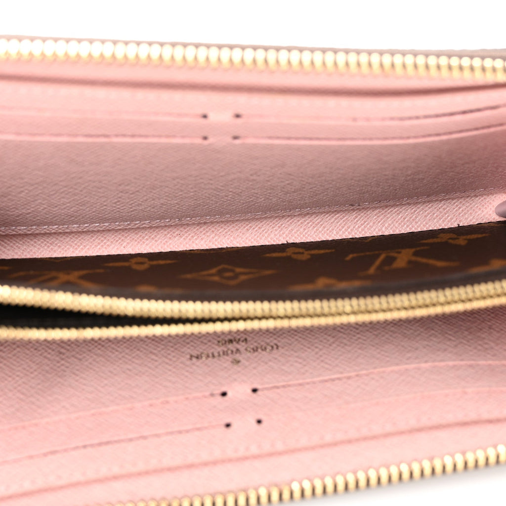 Monogram Clemence Wallet Rose Ballerine