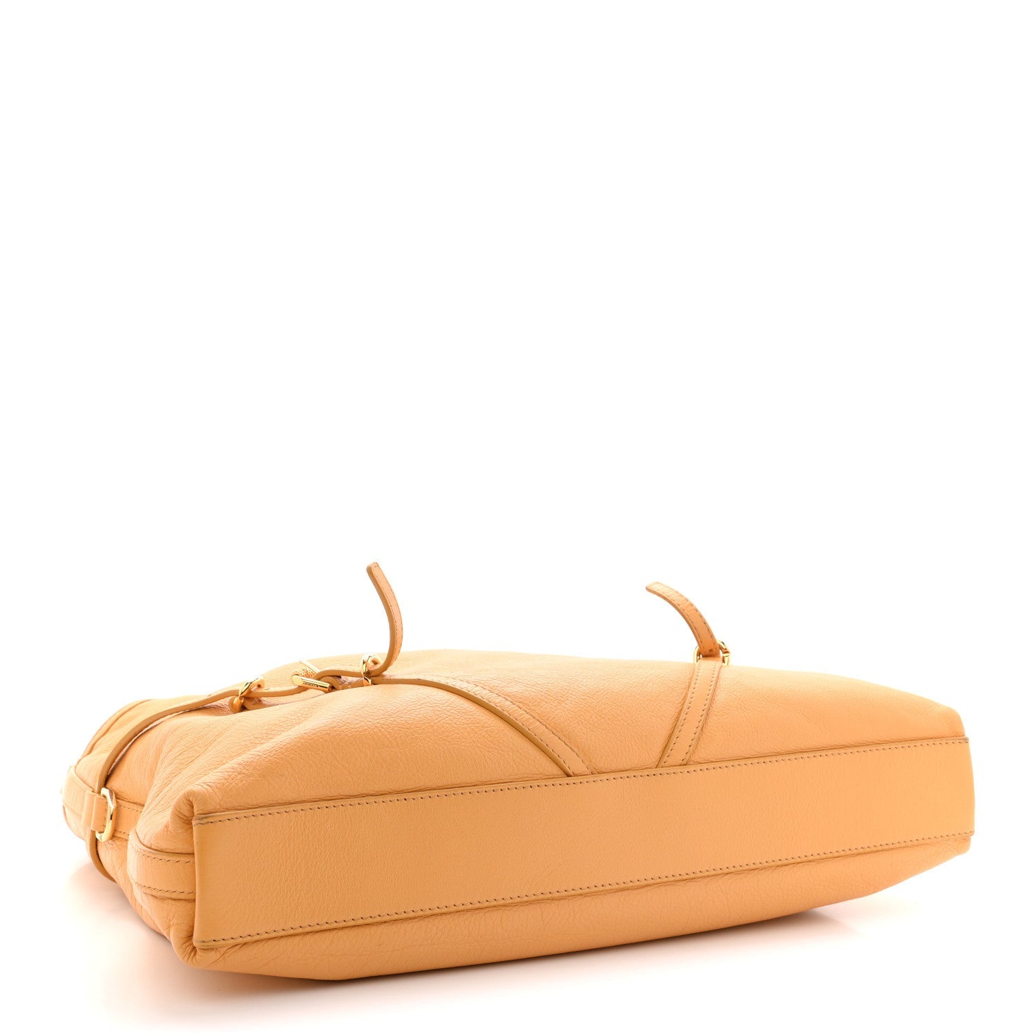 Tumbled Calfskin Medium Voyou Bag Mustard