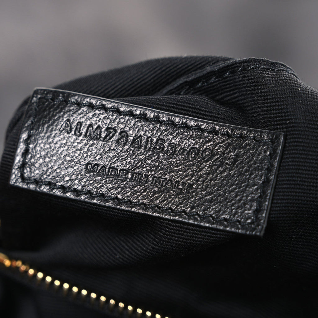 Plunged Lambskin Calypso Black