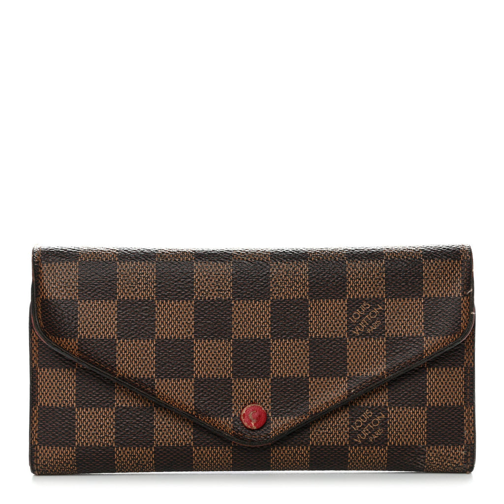 Damier Ebene Josephine Wallet Red