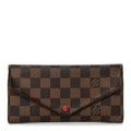 Damier Ebene Josephine Wallet Red