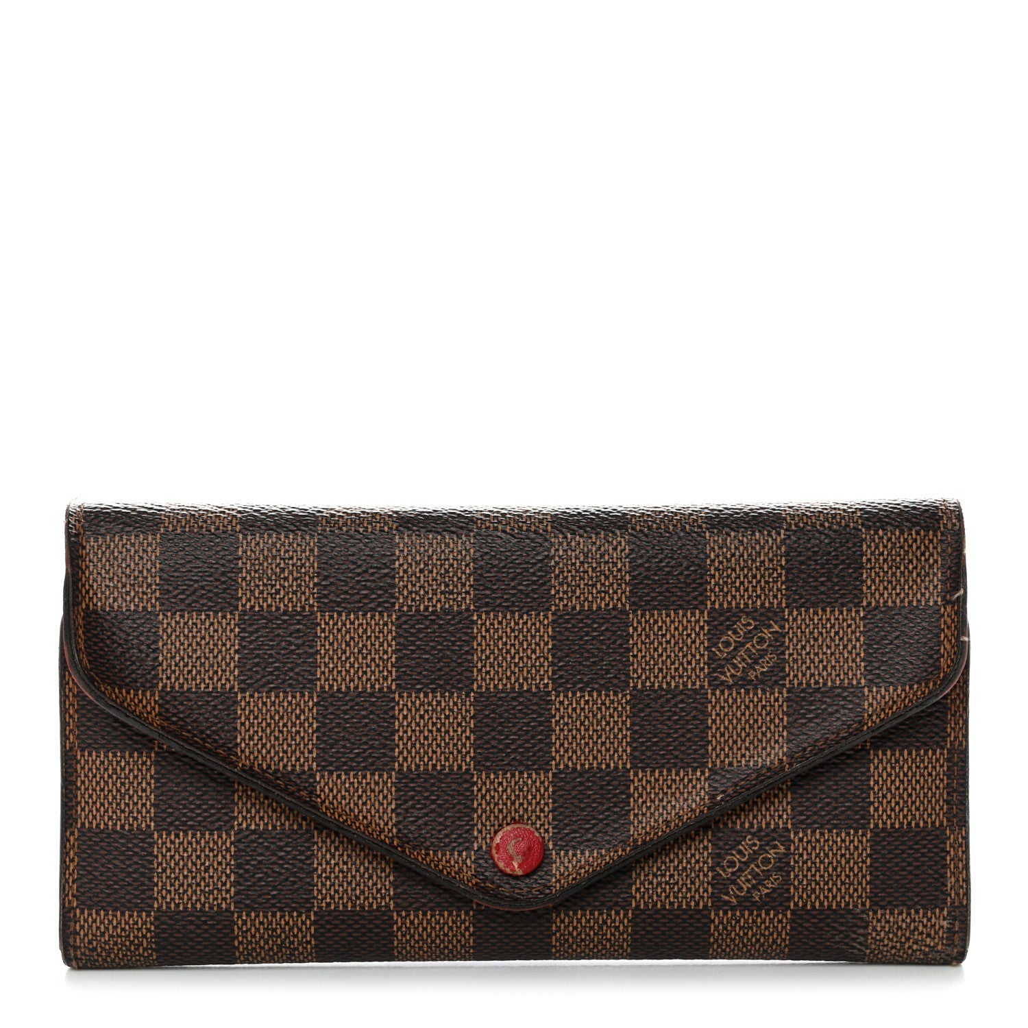 Damier Ebene Josephine Wallet Red