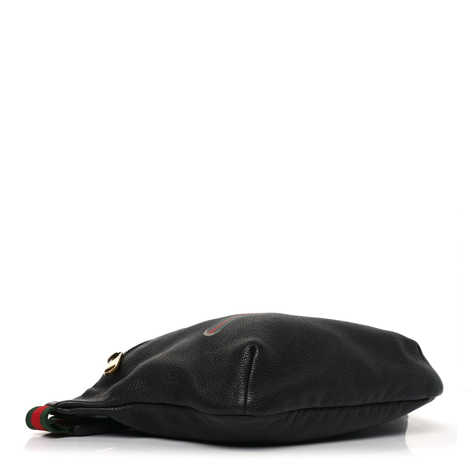 Grained Calfskin Small Logo Belt Bag Black