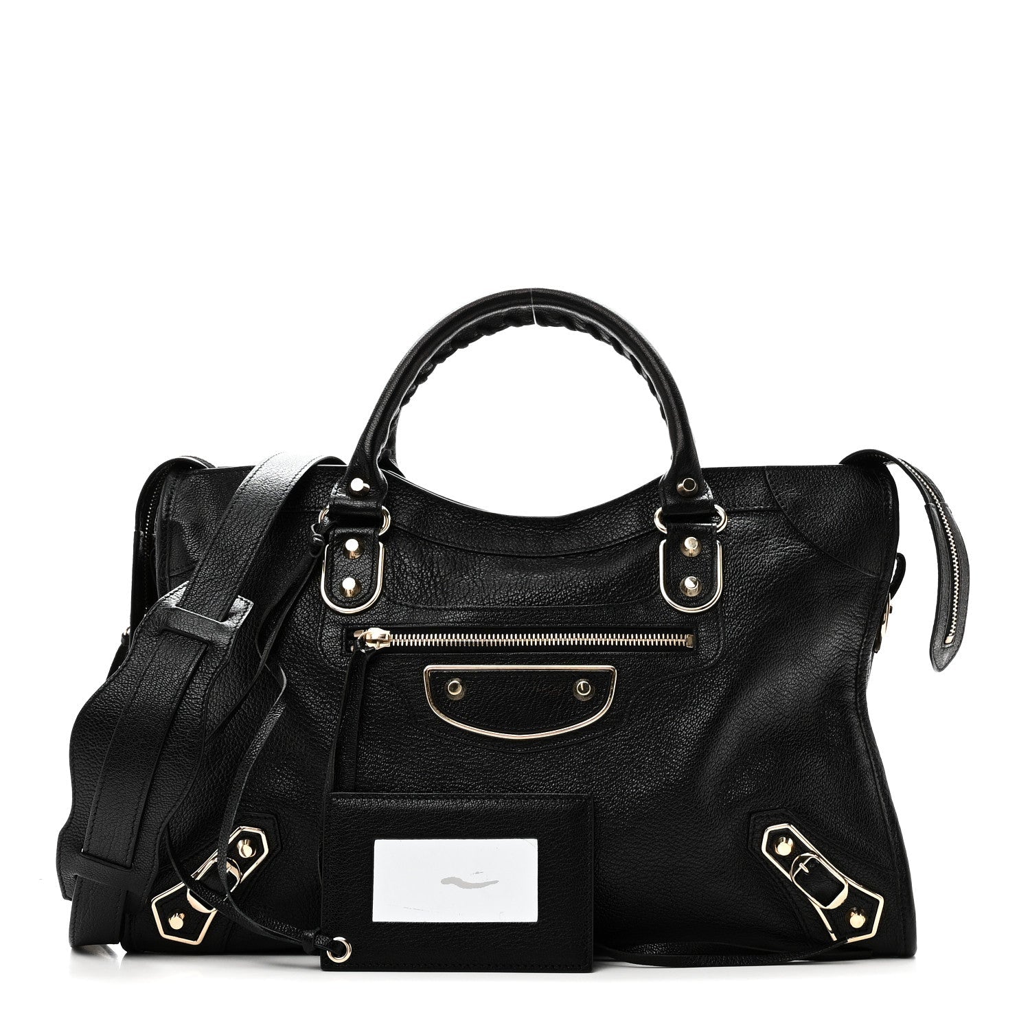 Chevre Gold Metallic Edge Hardware City Black