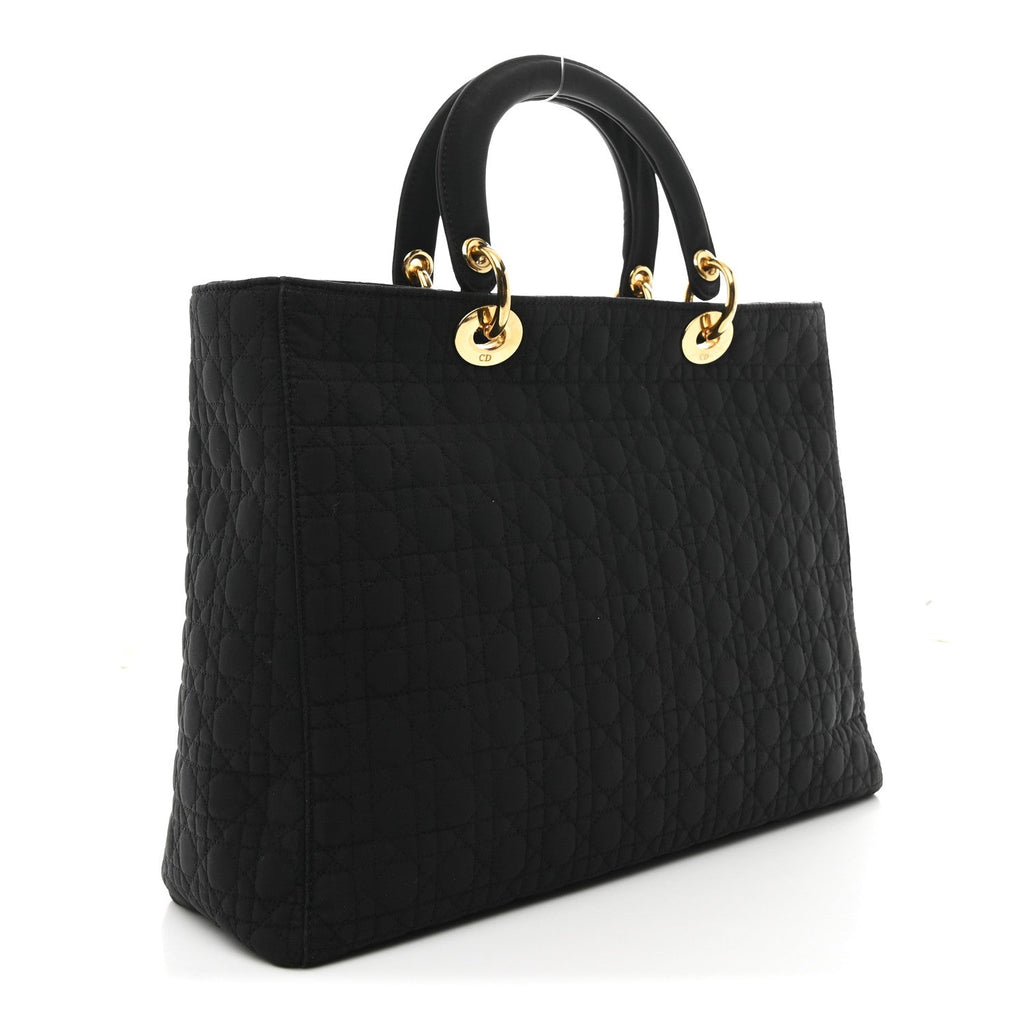 Nylon Cannage Large Lady Dior Black