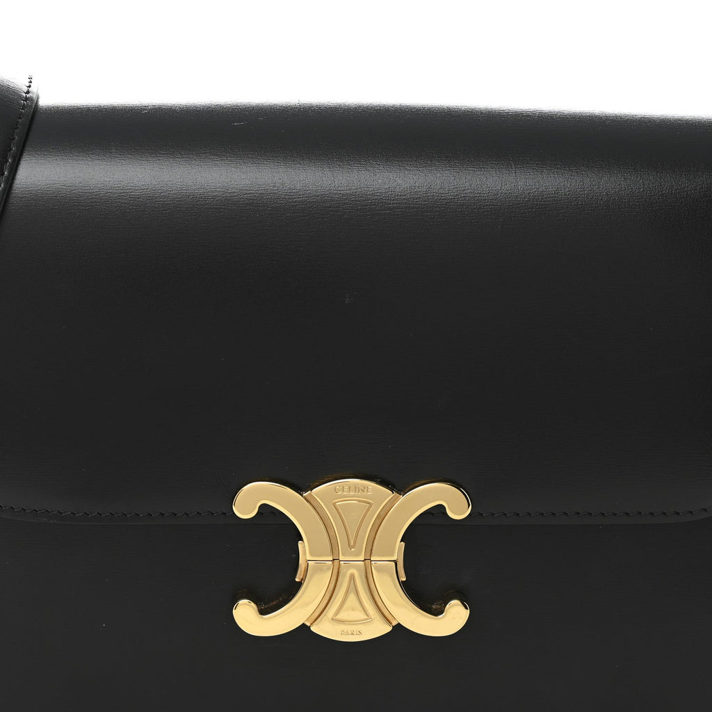 Shiny Calfskin Medium Triomphe Black