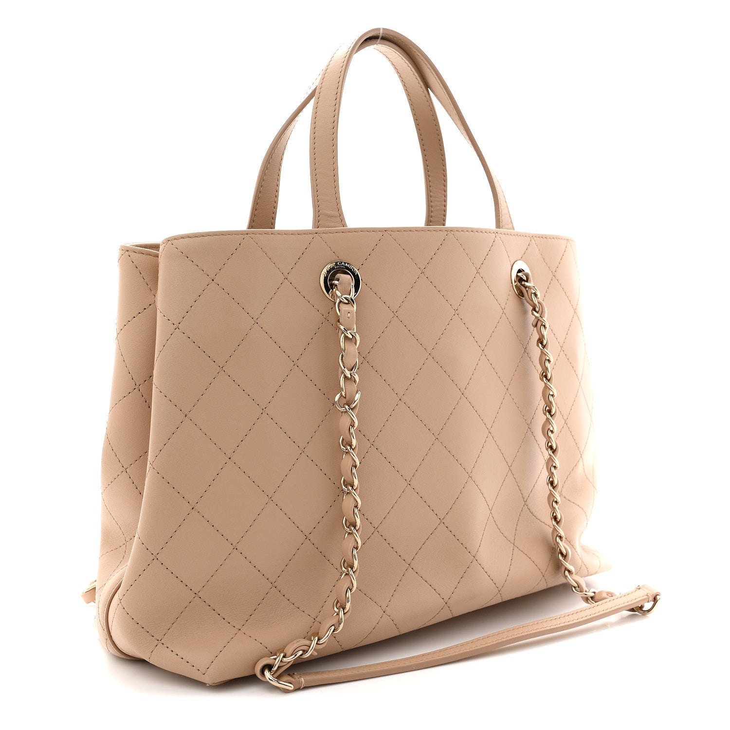Calfskin Large Serial Shopper Tote Beige